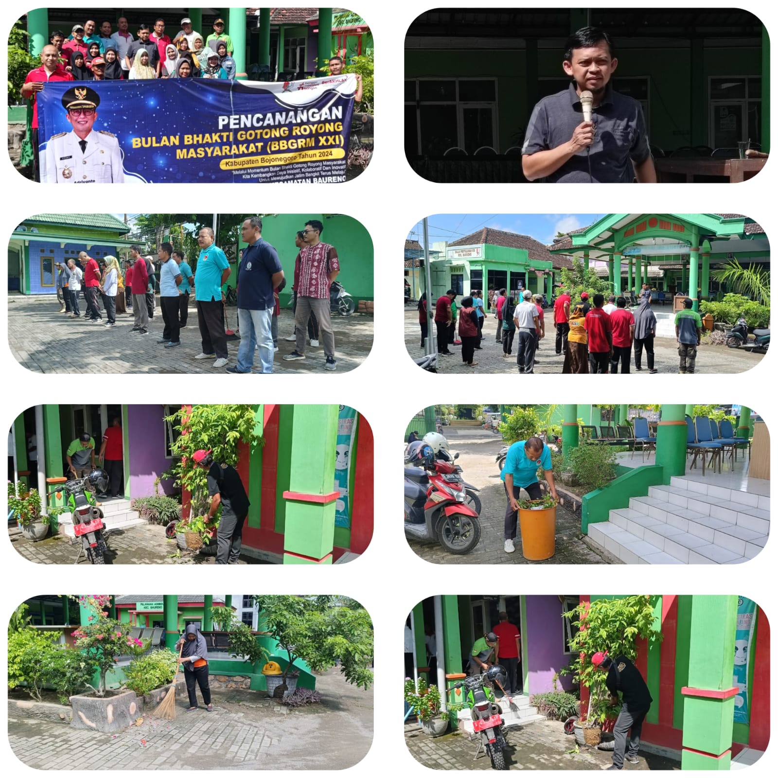 JUM'AT BERSIH DILANJUT PENCANANGAN BBGRM XXITAHUN 2024