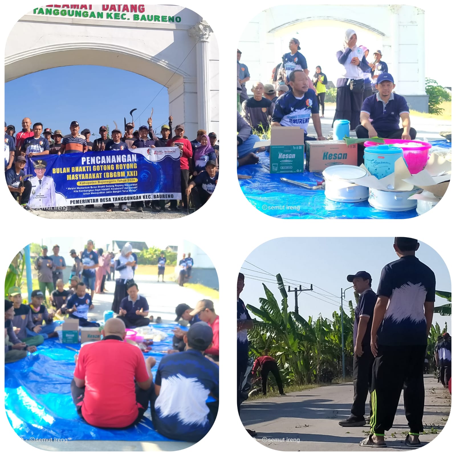 JUM'AT BERSIH DAN PENCANANGAN BULAN BHAKTI GOTONG ROYONG TAHUN 2024 DESA TANGGUNGAN