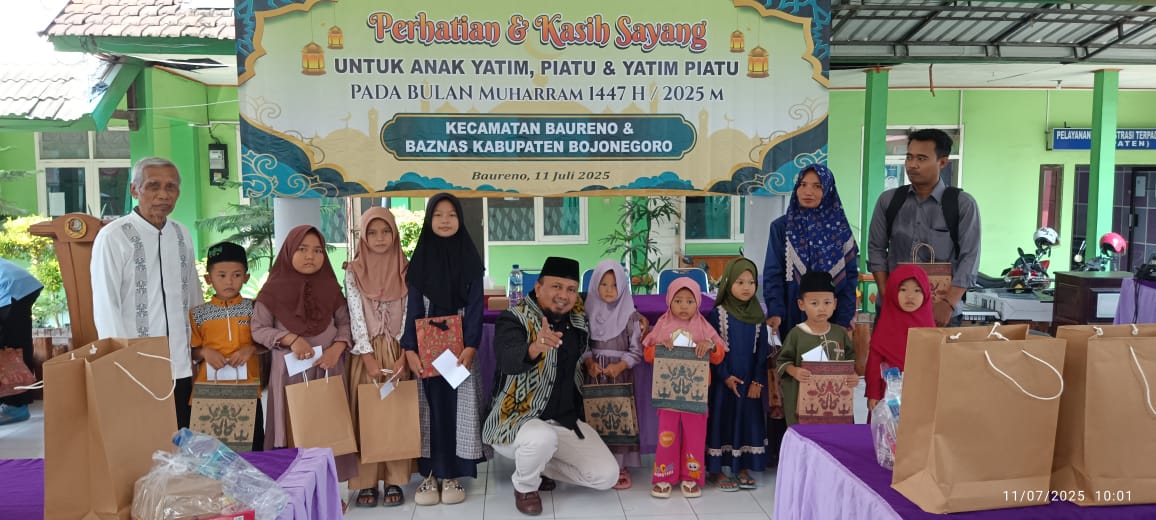 Berbagi Kasih, Menebar Cinta: UPZ BAZNAS dan Kecamatan Baureno Peduli Anak Yatim Piatu