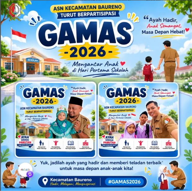Ayah Diajak Antar Anak di Hari Pertama Sekolah